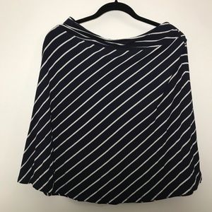 Talbots Petites Diagonal Stripe Knee Length Skirt